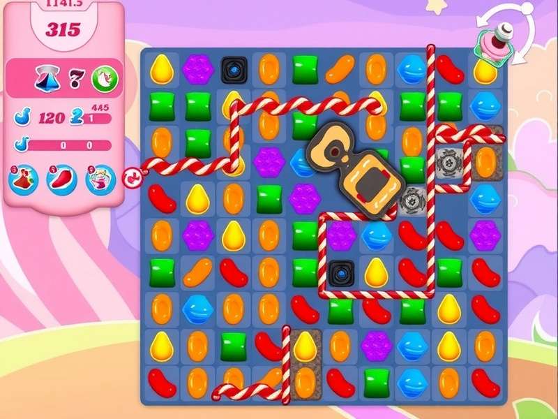 Candy Crush Saga strategy diagram showing optimal match locations