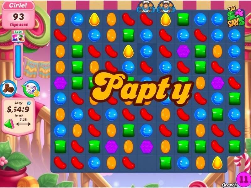 Candy Crush Saga game board with special candies and boosters