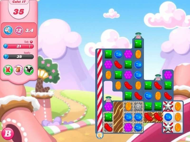 Candy Crush Saga gameplay on mobile and tablet screens showing colorful candies and boosters