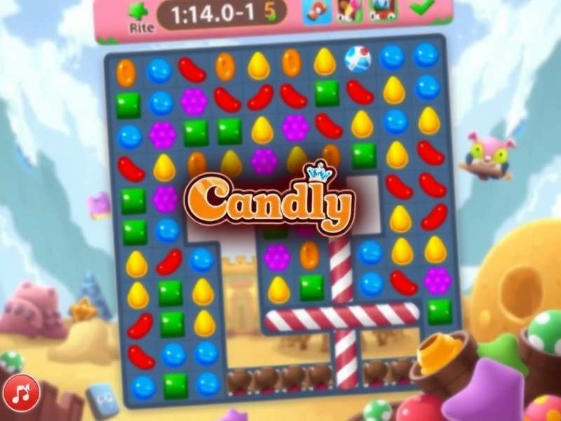 Professional mobile gamer playing Candy Crush Saga with strategic focus