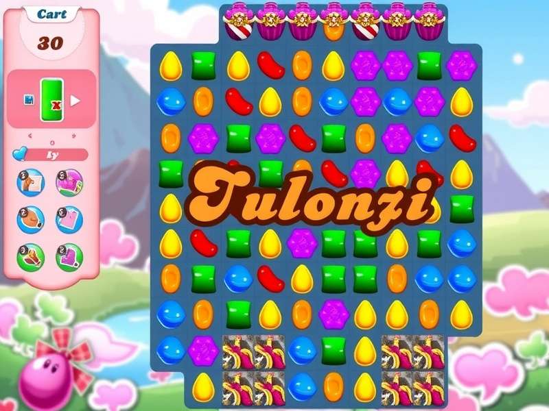 Candy Crush Saga Level 1 Gameplay Screenshot showing candy matching