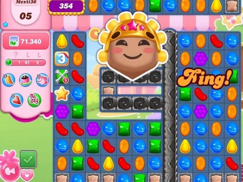 Candy Crush Saga game installation on mobile phone