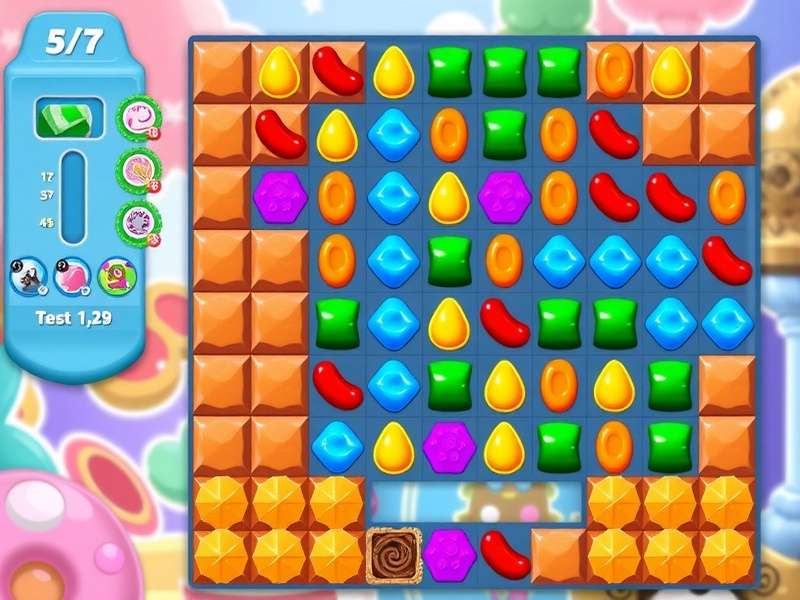 Candy Crush Saga Gameplay on Mobile Screen