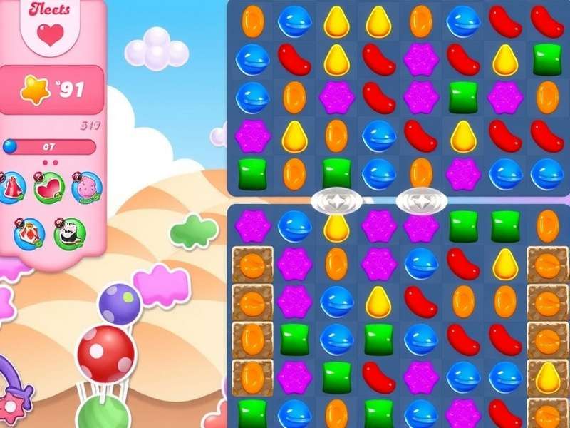 Colorful candies and sweets representing Candy Crush Saga gameplay