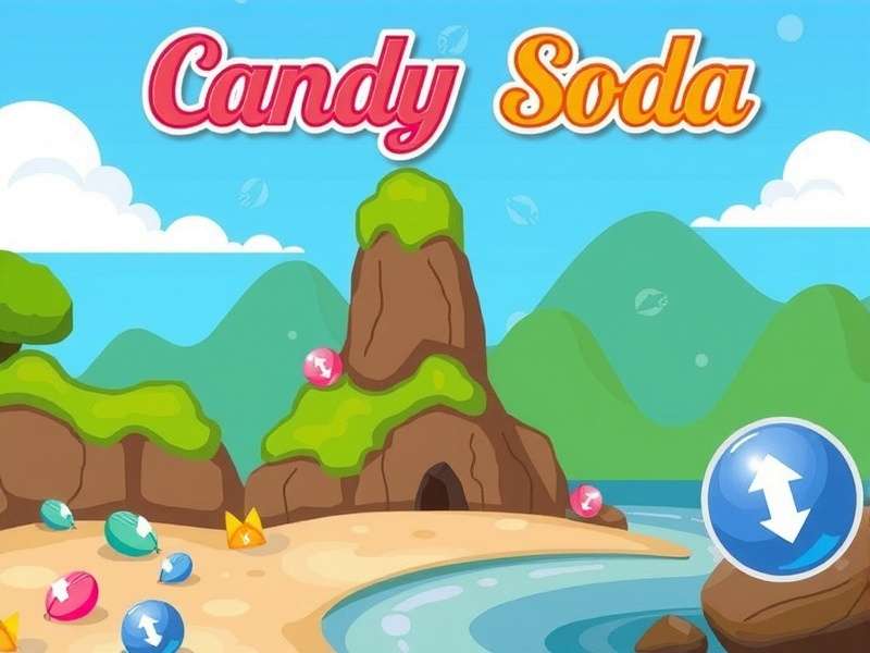 Colorful Candy Soda level with soda bottles and candies