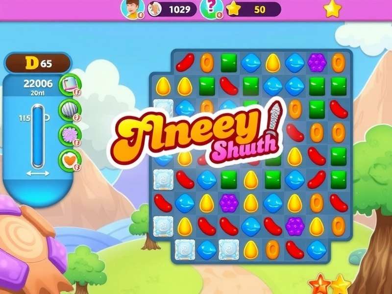 Candy Crush Saga gameplay showing special candy combinations