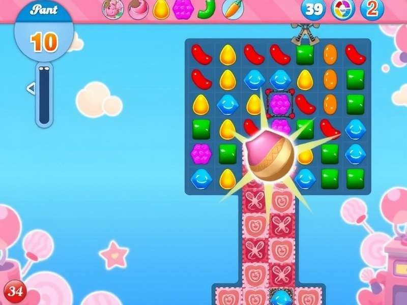 Candy Crush game screen on mobile device