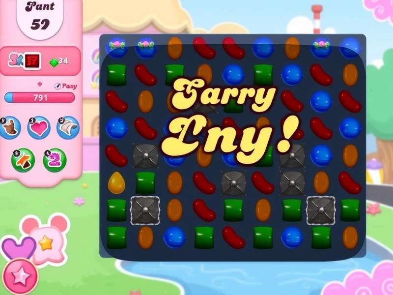 Candy Crush Saga Facebook Login Screen on Mobile