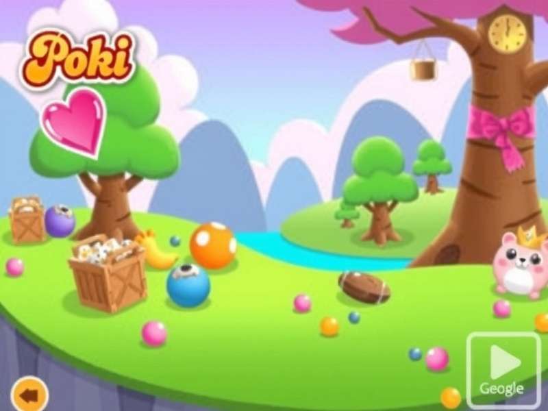 Candy Crush Saga vibrant gameplay on Poki platform showing colorful candies and special combos