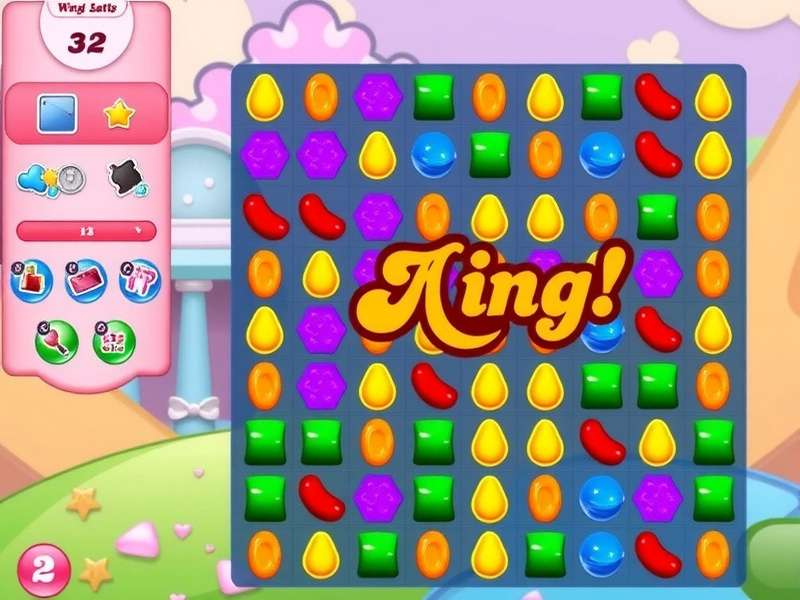 Candy Crush Saga game board analysis showing special candy combinations