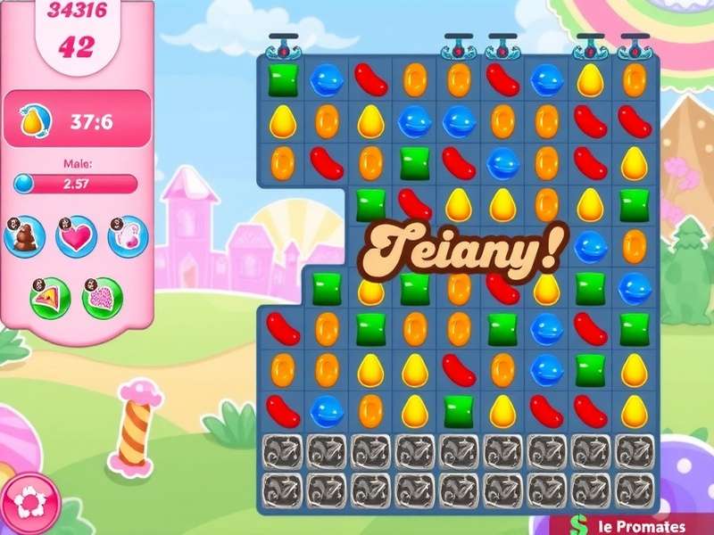Candy Crush Saga Gameplay on Mobile Device