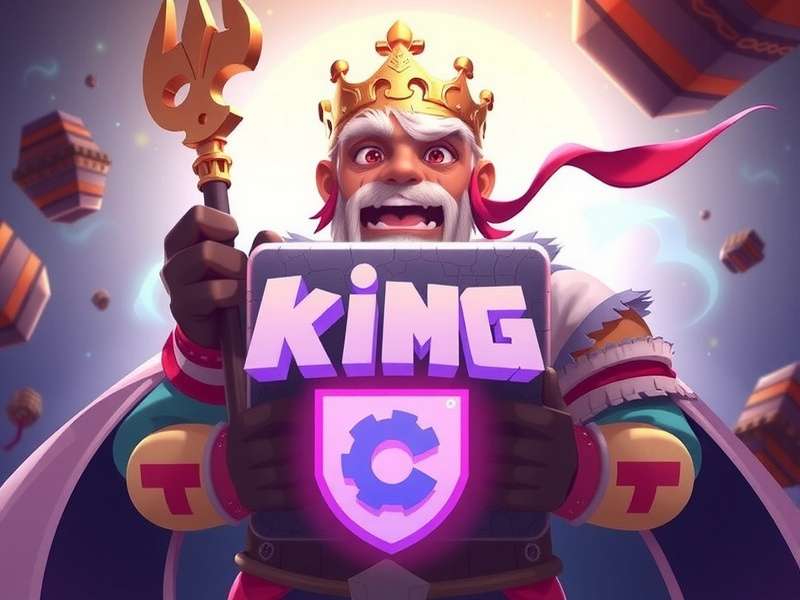 Candy Crush Saga gameplay showing colorful candies and King Com logo