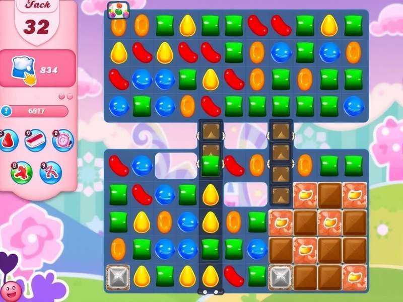 Colorful candies from Candy Crush Saga gameplay