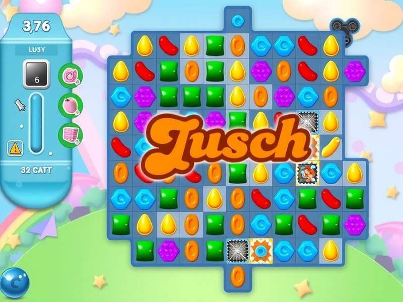 Candy Crush Saga 2022 gameplay screenshot showing colorful candies and boosters