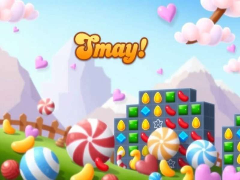 Facebook Candy Crush Saga gameplay on Facebook platform showing colourful candies and boosters