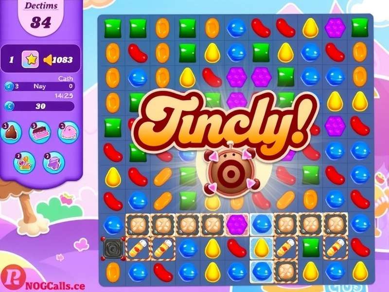 Candy Crush Saga gameplay collage showing colorful candies, boosters, and level completion screens