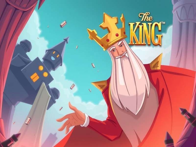 The King — Candy Crush Saga royal realm banner with golden crown and purple theme