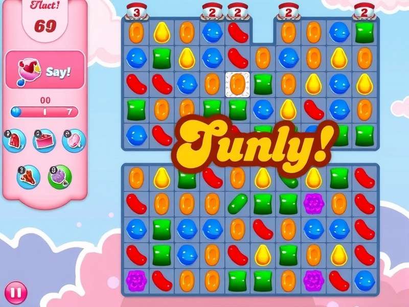 Play Candy Crush – vibrant Candy Crush Saga gameplay scene with colourful candies and boosters
